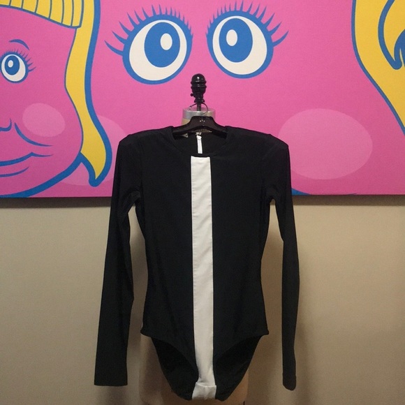COVER Black White Stripe One Piece Swim Suit - Picture 1 of 13